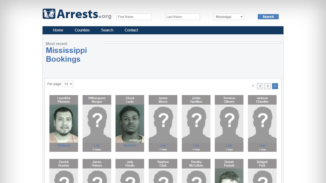 Mississippi Arrests and Inmate Search